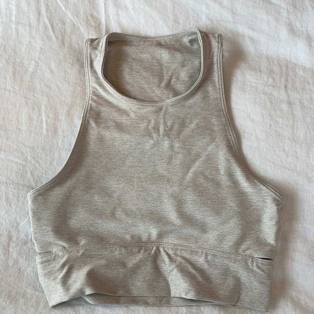 Outdoor Voices slit-back crop